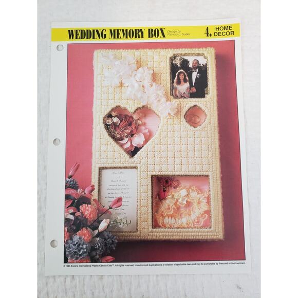 (J5) 1993 Annie's Attic Plastic Canvas Pattern Home Decor Lot of 5 Hole Punched - Picture 2 of 9